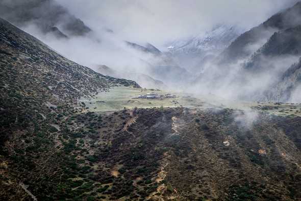 Lungdong monastery. Tsum Valley, Nepal