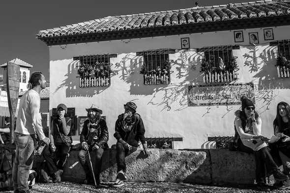 Everybody getting some sun. Granada, Spain