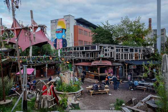 One of the places to hang out in Holzmarkt