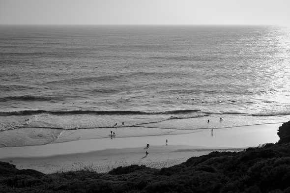 Surfers in Sagres, Portugal