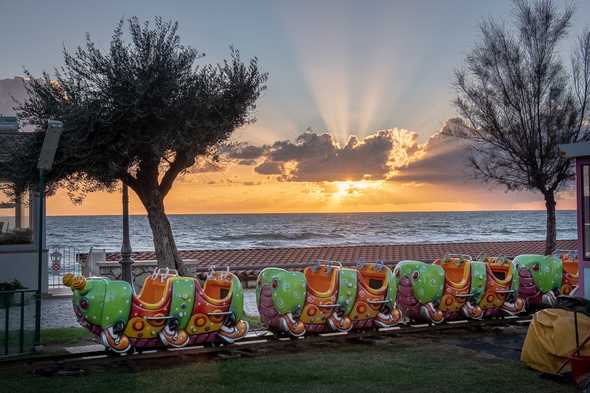 Off-season amusement park in Sperlonga, Italy