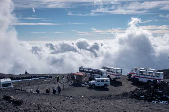 Top station of the Mount Etna cable car, Sicilly
