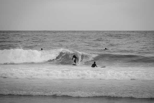 Surfers in Sagres, Portugal