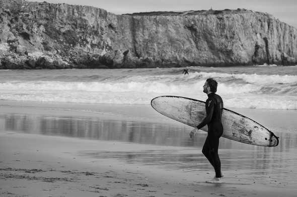 Surfers in Sagres, Portugal